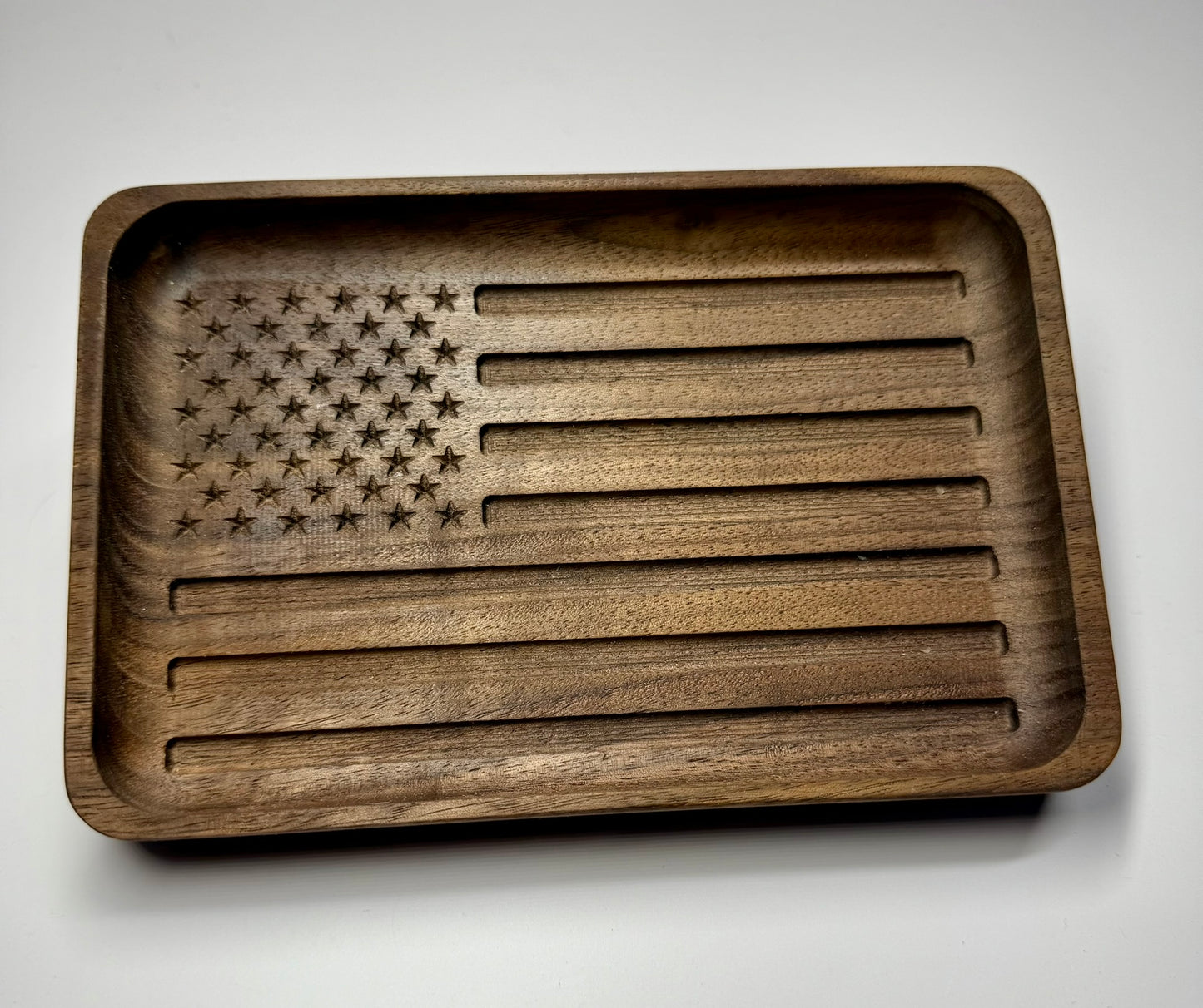 Black Walnut American Flag tray- Small