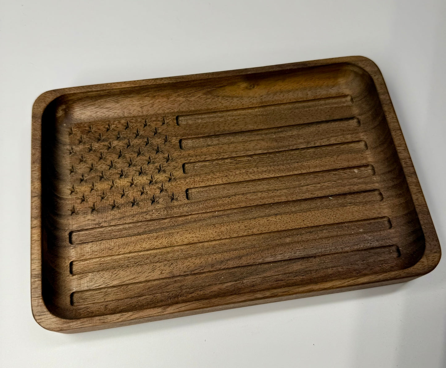Black Walnut American Flag tray- Small
