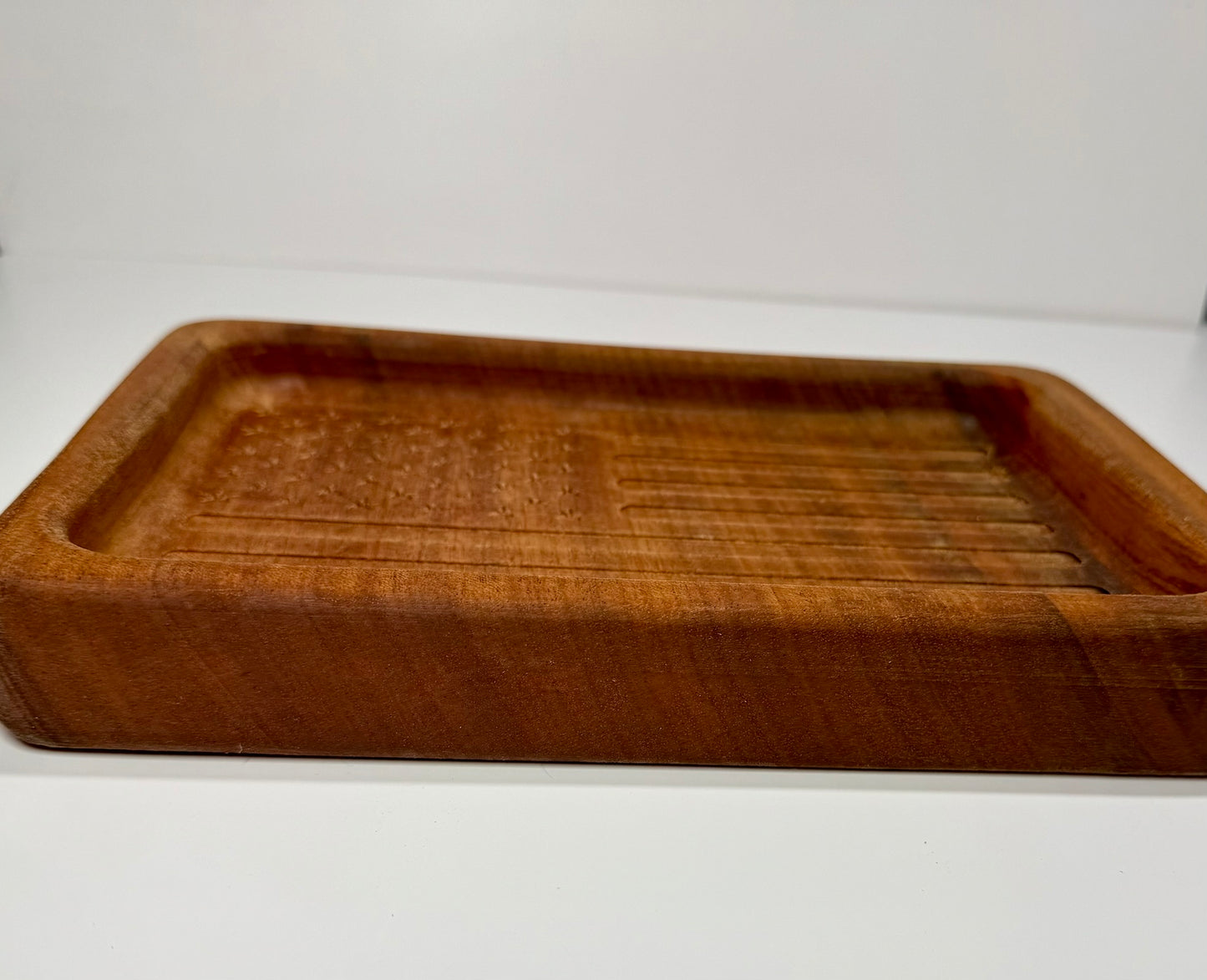 Mahogany American Flag Tray- Large
